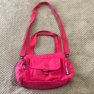 Kipling Crossbody Pink Satchel Purse Bag